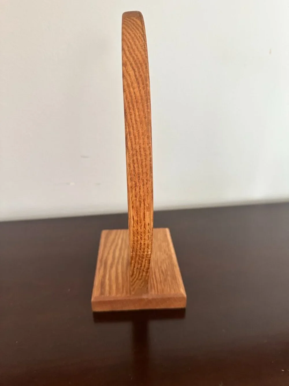 MCM Minimalist Bamboo Wood Banana Hanger Holder Countertop Hook Stand